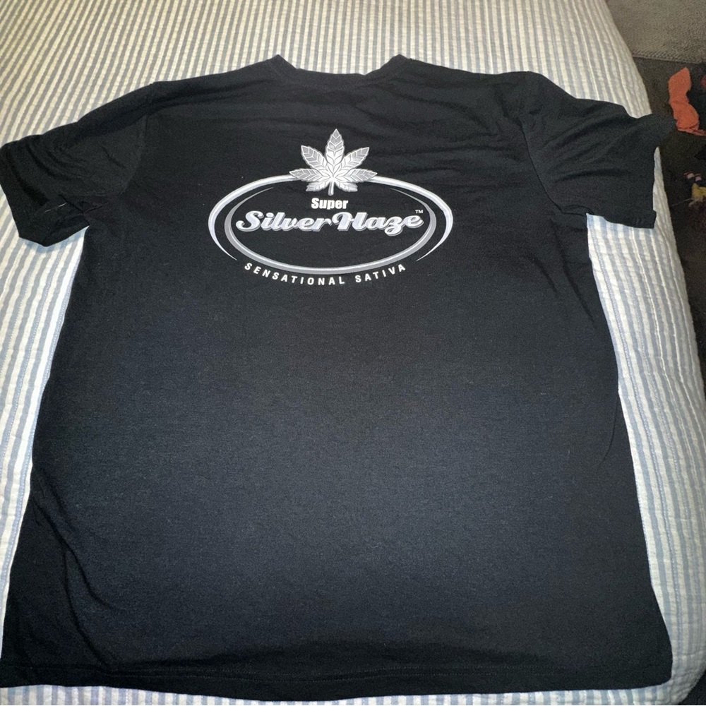 SK8 420 Mens Super Silver Haze Sativa Graphic‎ T-Shirt Black 2XL